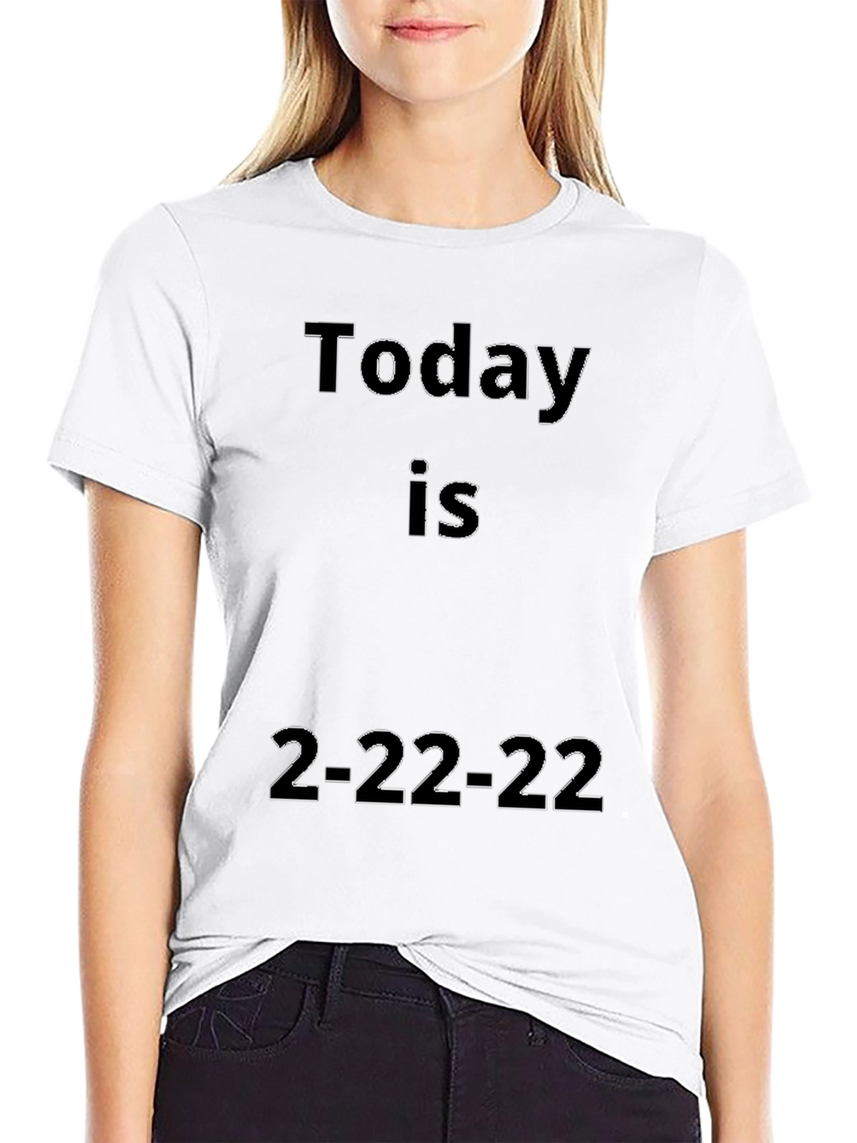 Today Is 2-22-22 Black Graphic Tee