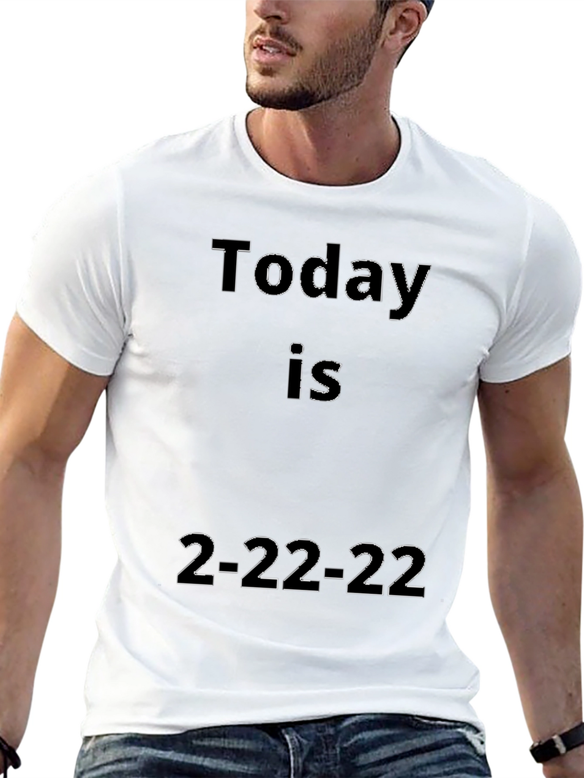 Today Is 2-22-22 Black Graphic Tee
