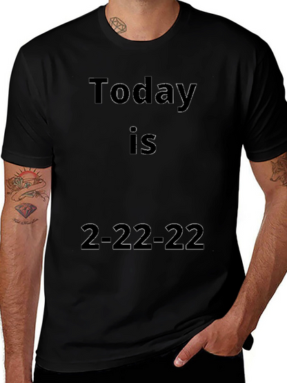 Today Is 2-22-22 Black Graphic Tee