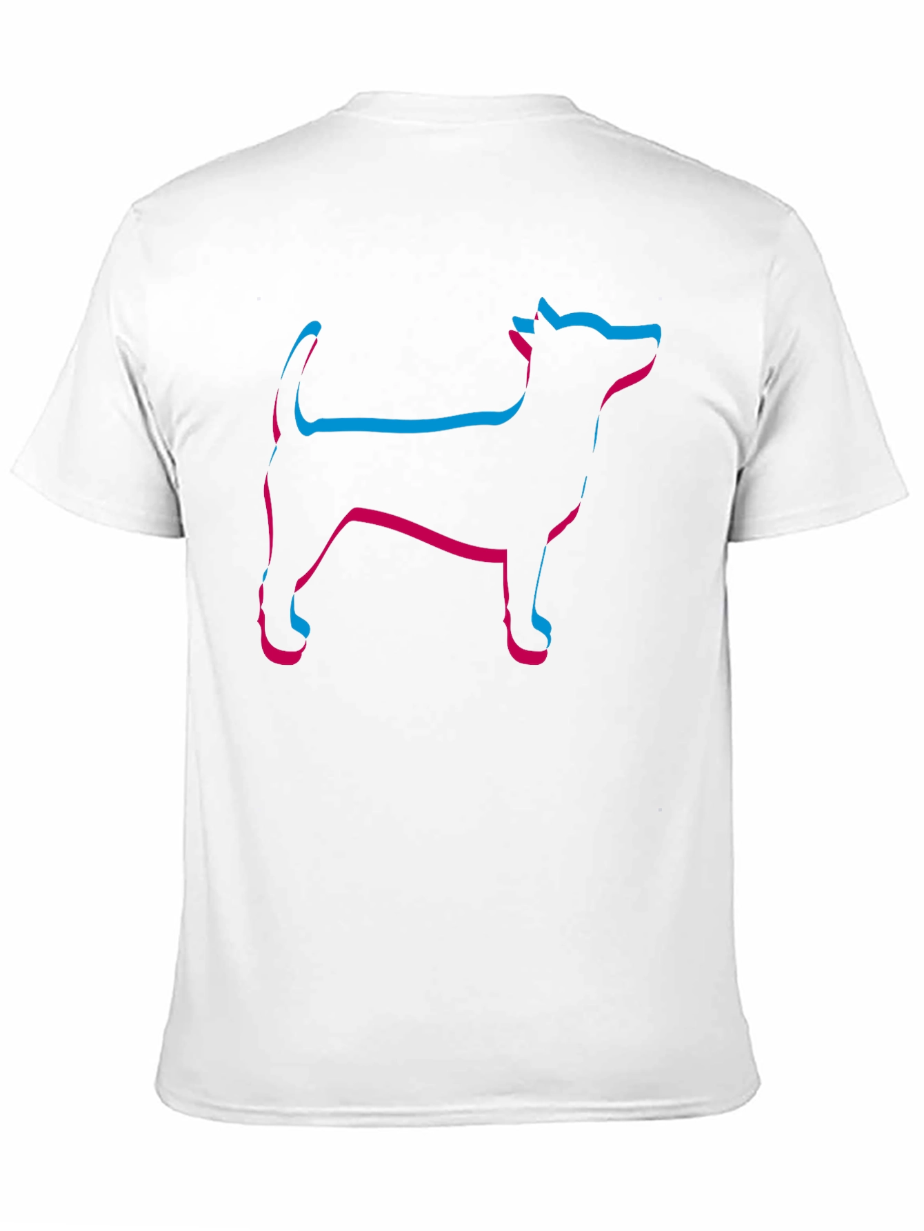 Mens Black Dog Outline T-Shirt