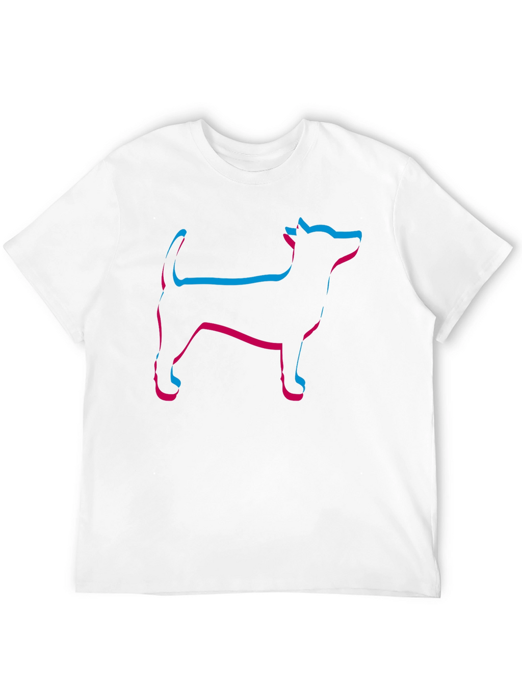 Mens Black Dog Outline T-Shirt