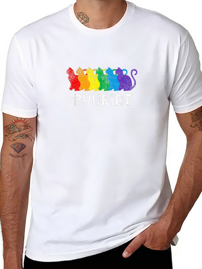 Puuride Pride Cats T-Shirt - LGBTQ+ Rainbow Tee
