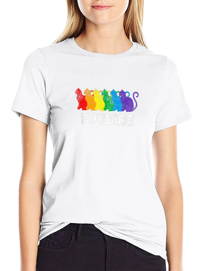 Puuride Pride Cats T-Shirt - LGBTQ+ Rainbow Tee