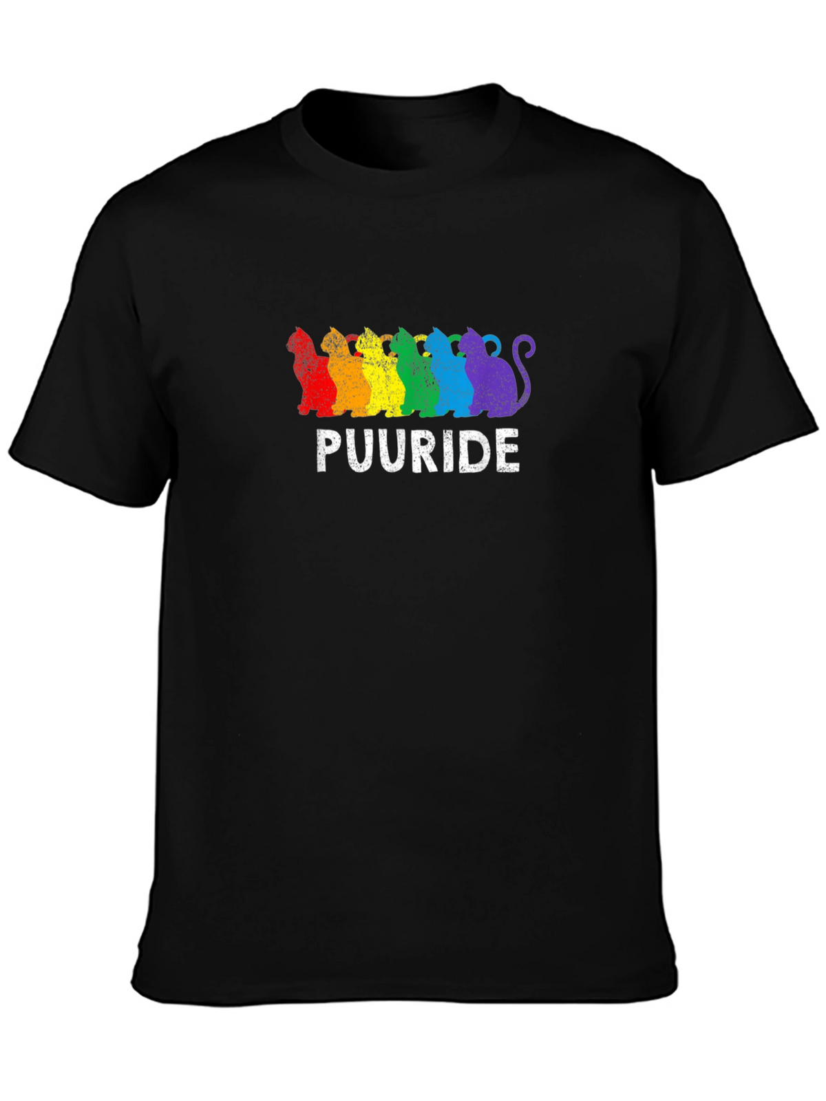 Puuride Pride Cats T-Shirt - LGBTQ+ Rainbow Tee