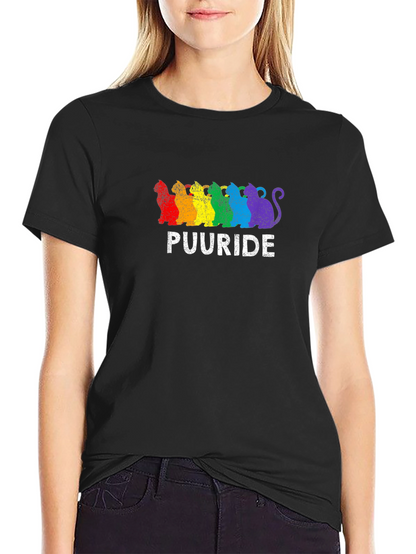 Puuride Pride Cats T-Shirt - LGBTQ+ Rainbow Tee