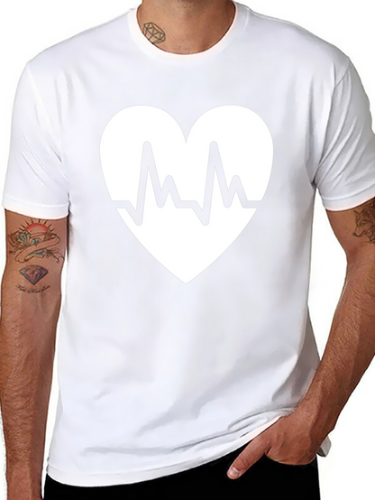 Heartbeat Heart Graphic Black T-Shirt