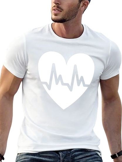 Heartbeat Heart Graphic Black T-Shirt