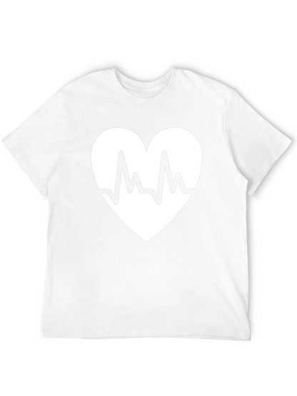Heartbeat Heart Graphic Black T-Shirt