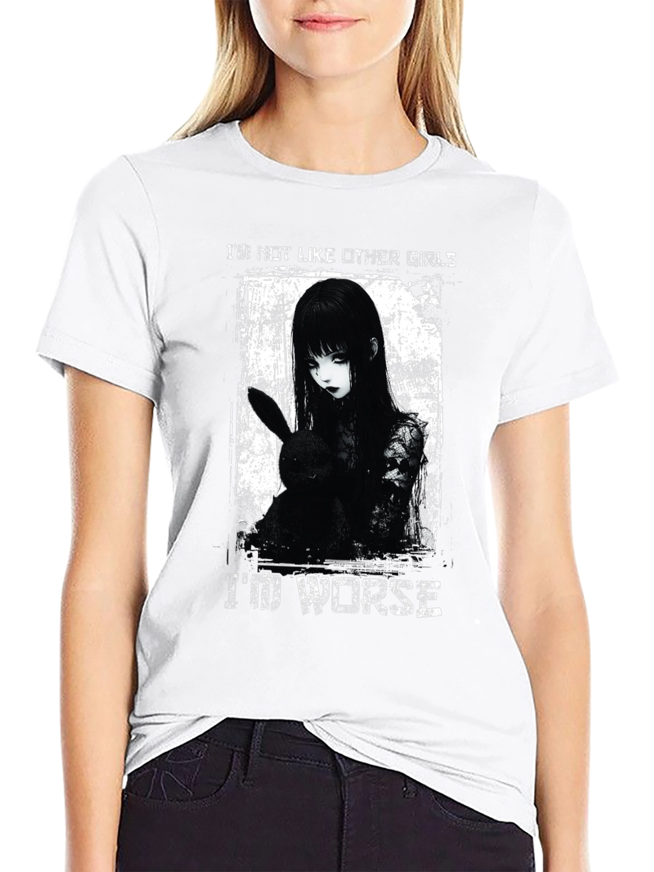 Gothic Anime Girl T-Shirt - Im Not Like Other Girls