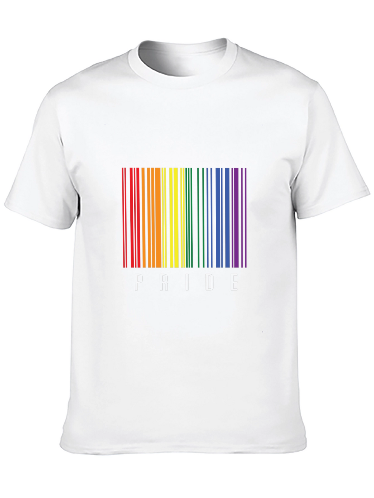 Pride Barcode T-Shirt - LGBTQ+ Rainbow Design