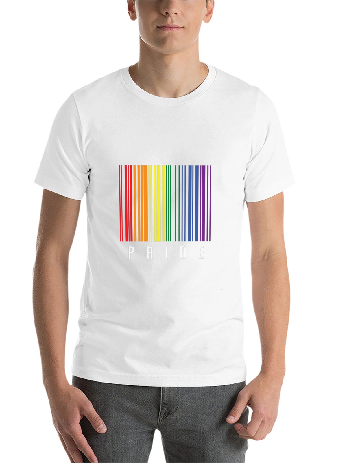 Pride Barcode T-Shirt - LGBTQ+ Rainbow Design