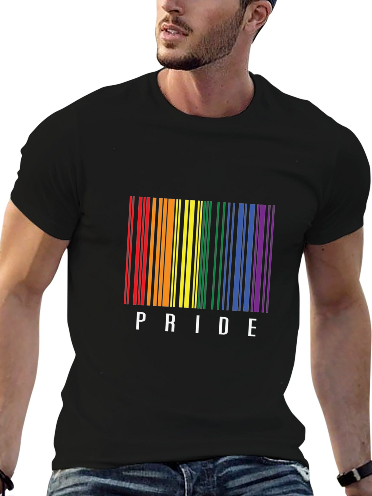 Pride Barcode T-Shirt - LGBTQ+ Rainbow Design