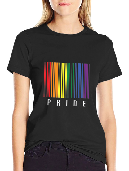 Pride Barcode T-Shirt - LGBTQ+ Rainbow Design