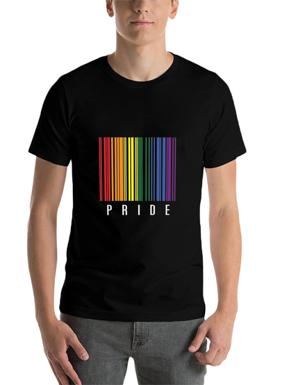 Pride Barcode T-Shirt - LGBTQ+ Rainbow Design