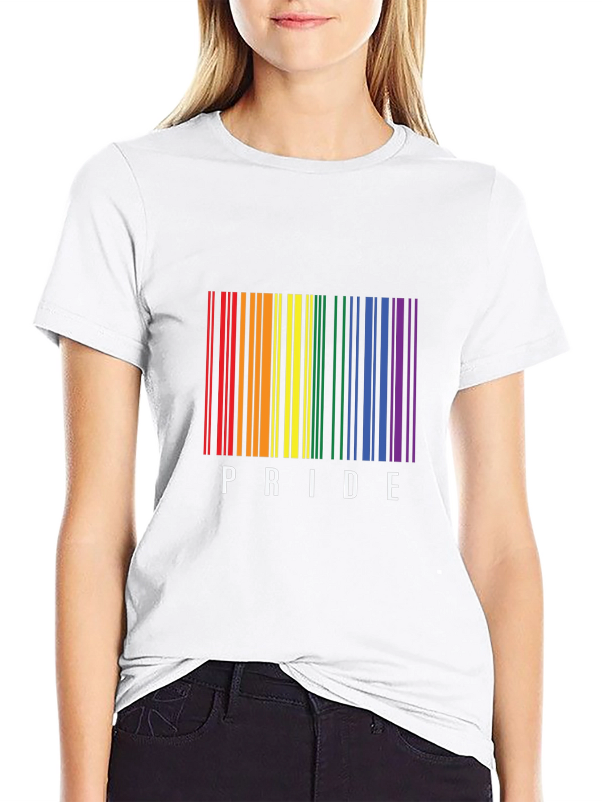 Pride Barcode T-Shirt - LGBTQ+ Rainbow Design