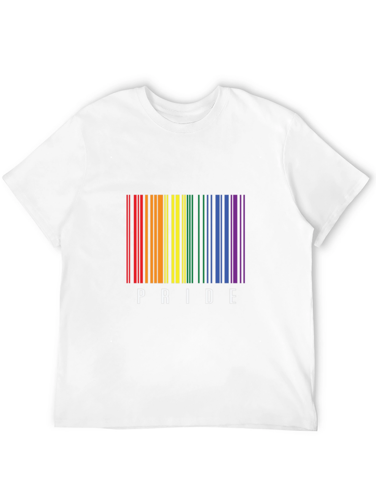 Pride Barcode T-Shirt - LGBTQ+ Rainbow Design
