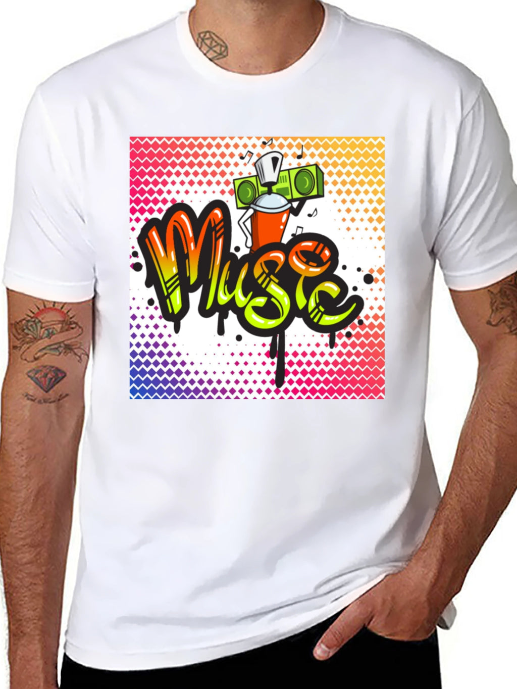 Music Graffiti T-Shirt - Urban Style
