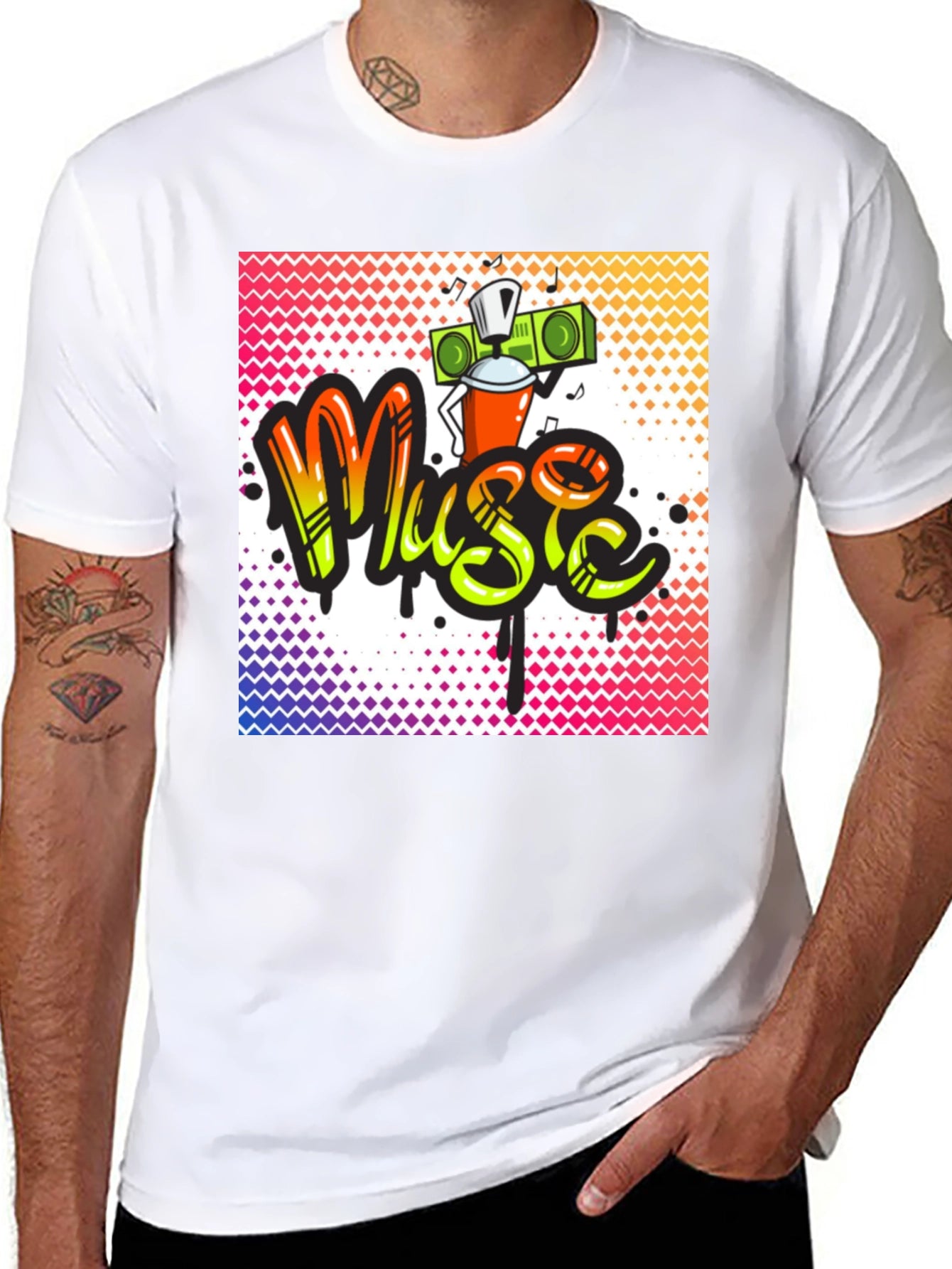 Music Graffiti T-Shirt - Urban Style