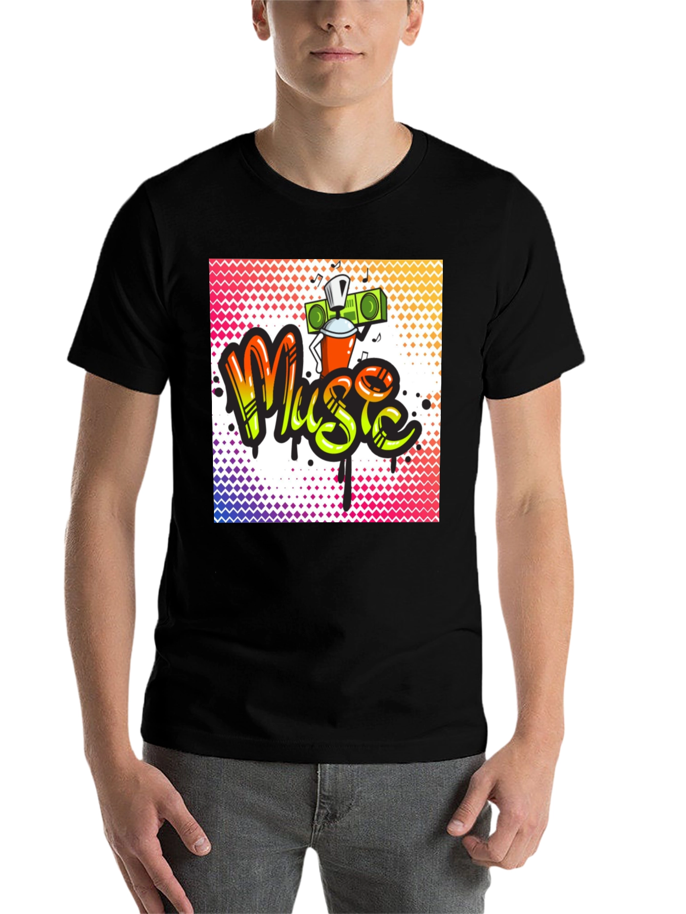 Music Graffiti T-Shirt - Urban Style