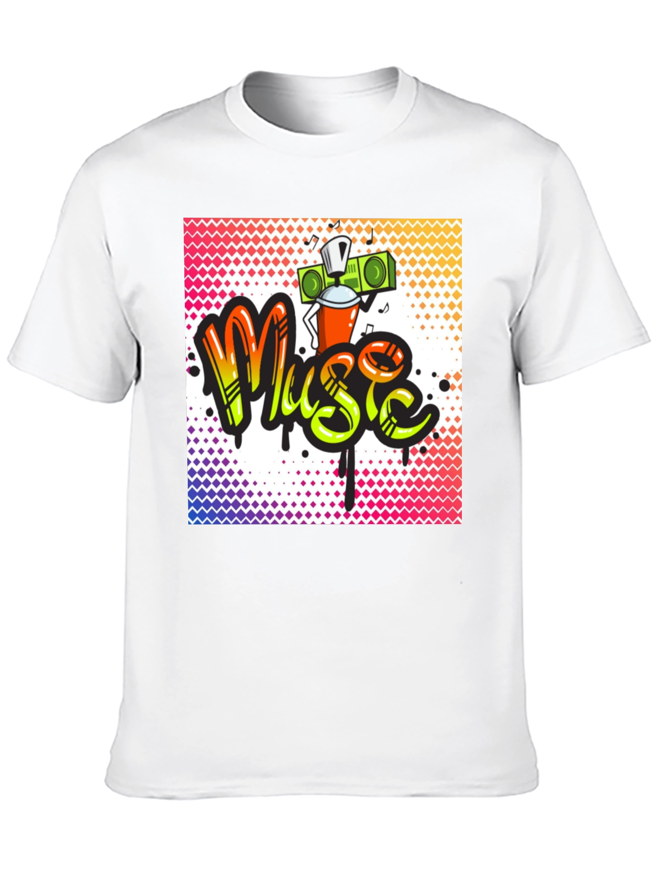 Music Graffiti T-Shirt - Urban Style
