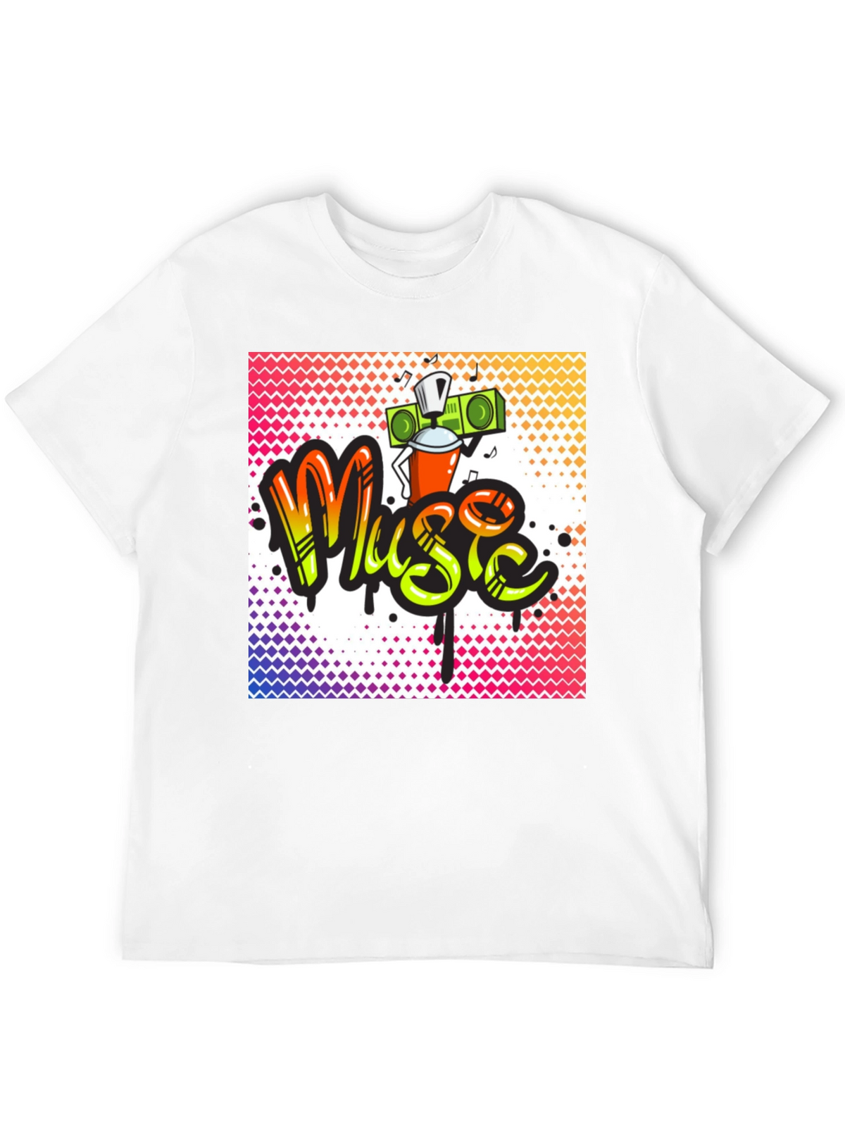 Music Graffiti T-Shirt - Urban Style