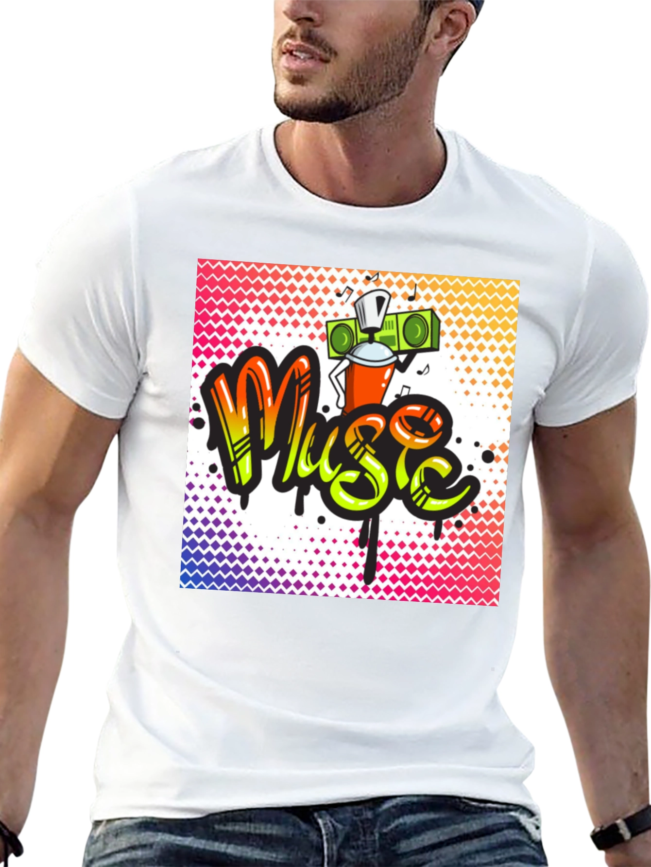 Music Graffiti T-Shirt - Urban Style