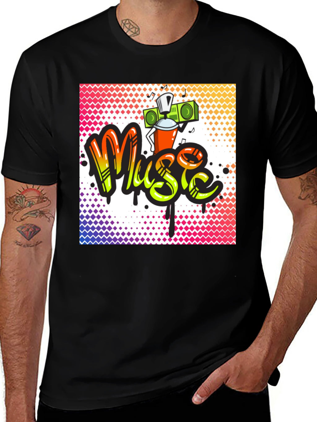 Music Graffiti T-Shirt - Urban Style
