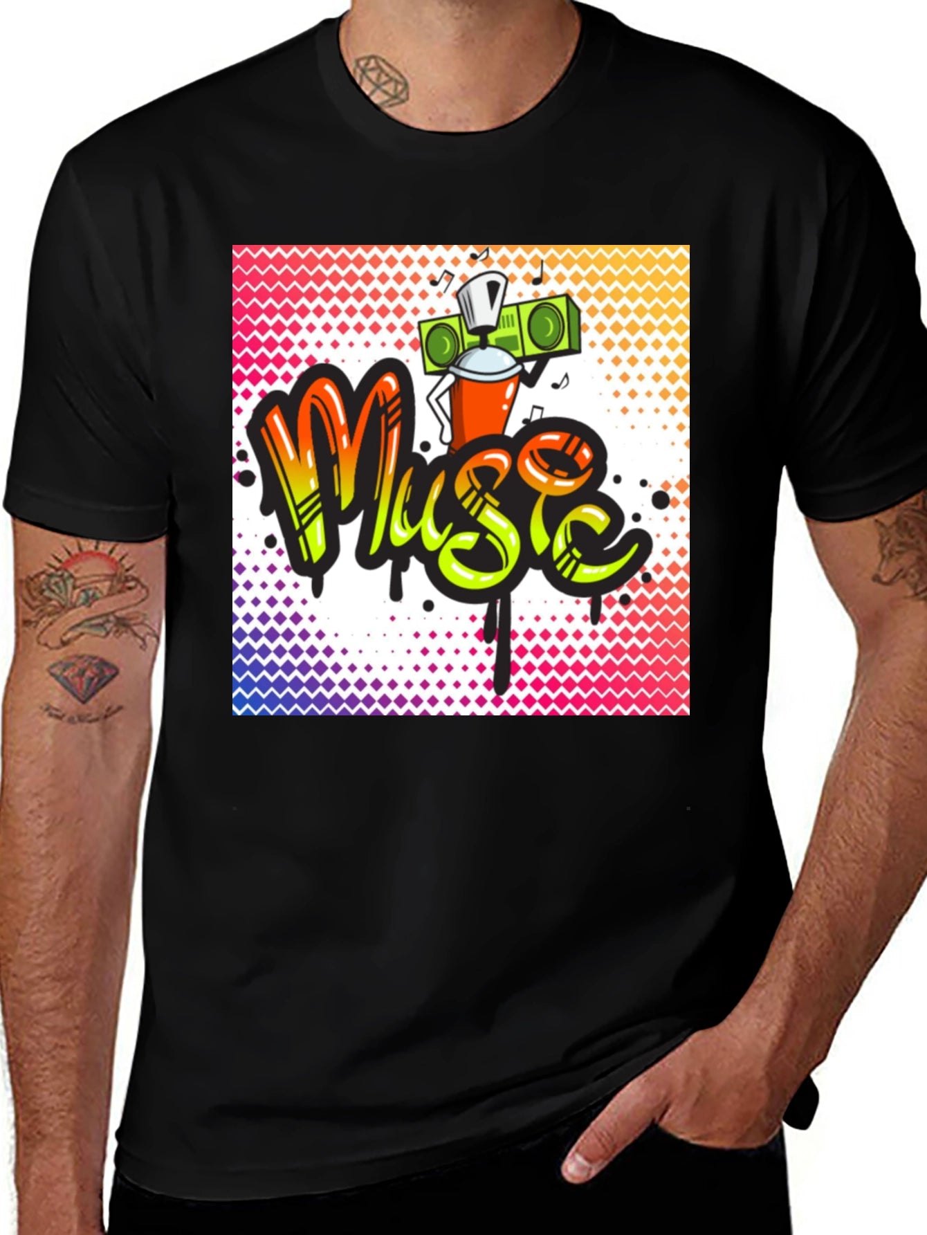 Music Graffiti T-Shirt - Urban Style