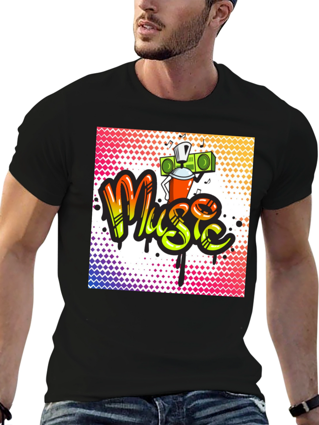 Music Graffiti T-Shirt - Urban Style