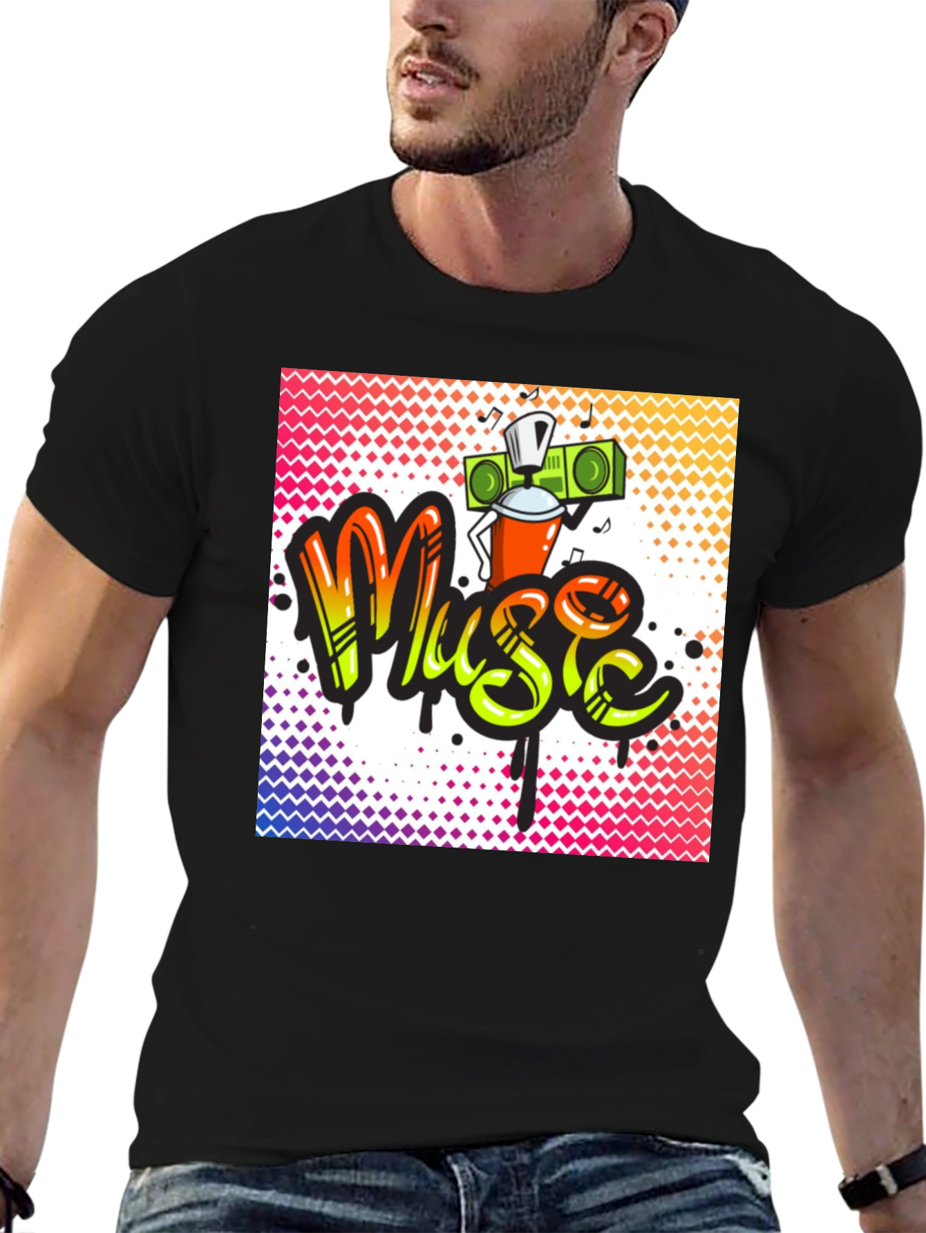Music Graffiti T-Shirt - Urban Style