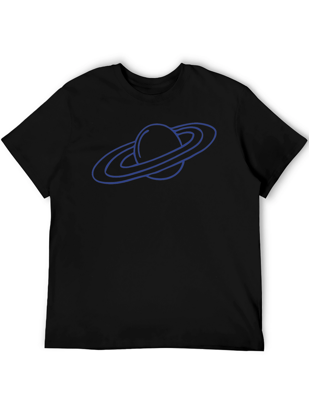 Saturn Graphic Tee - Black Cotton Blend