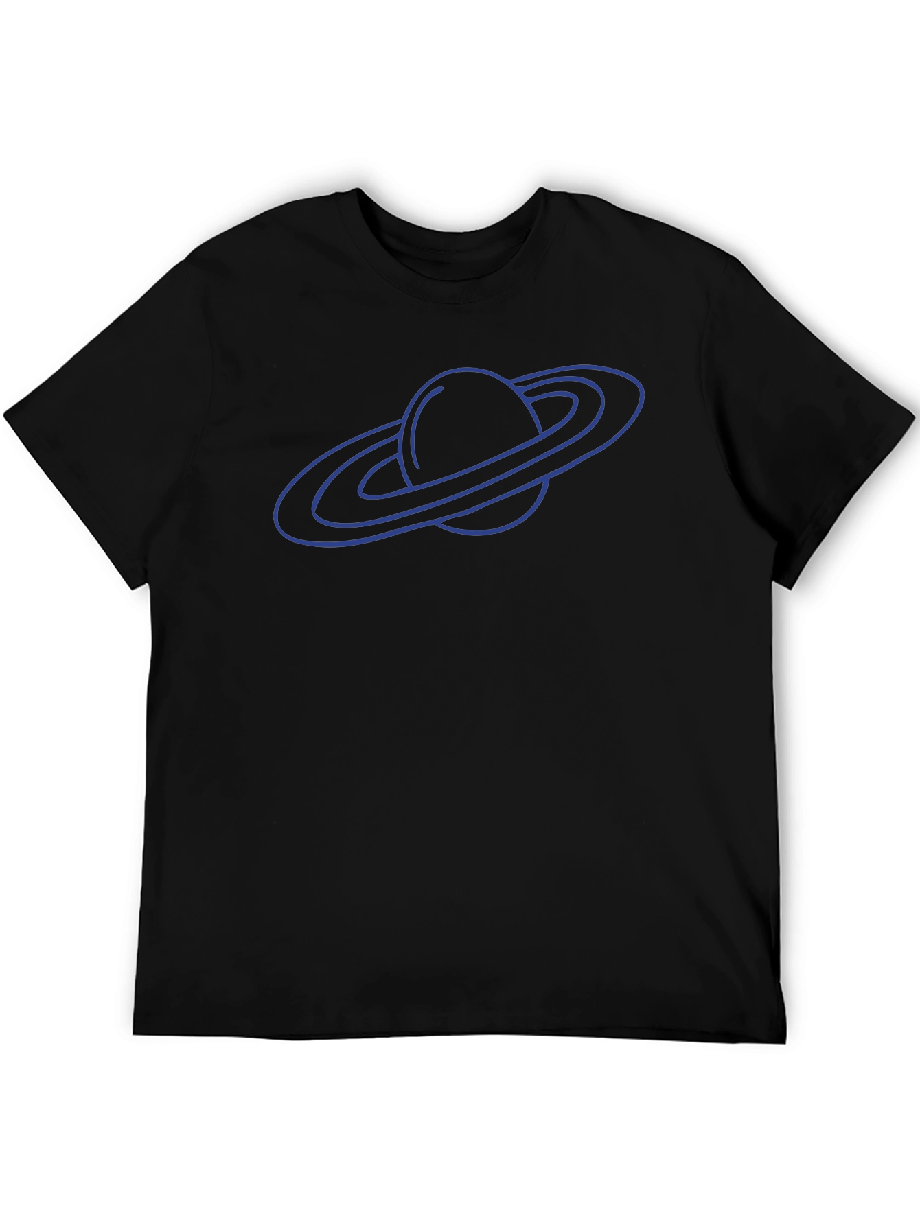 Saturn Graphic Tee - Black Cotton Blend