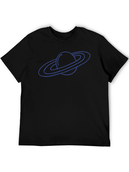 Saturn Graphic Tee - Black Cotton Blend