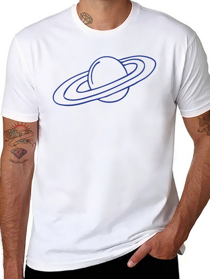 Saturn Graphic Tee - Black Cotton Blend