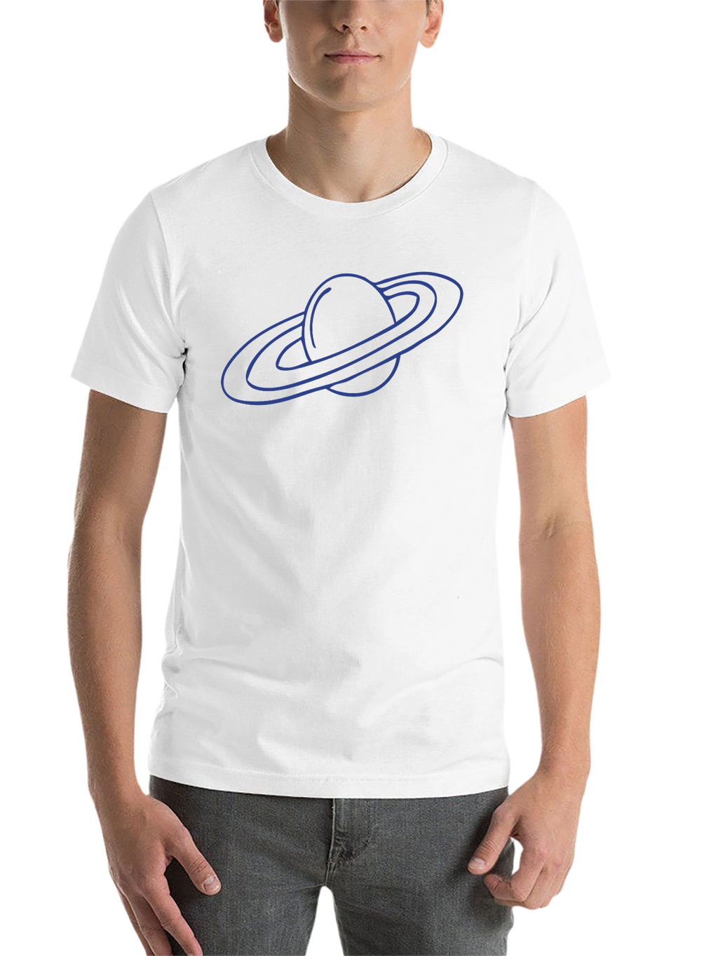 Saturn Graphic Tee - Black Cotton Blend