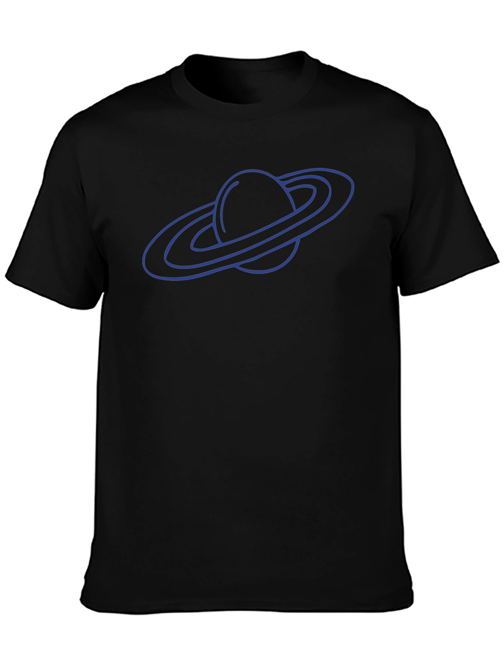 Saturn Graphic Tee - Black Cotton Blend
