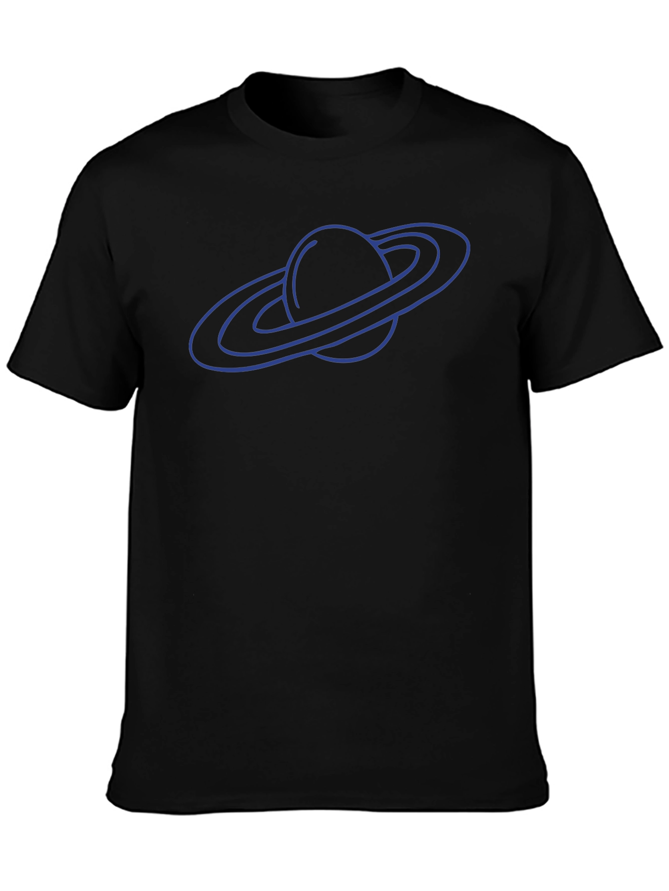 Saturn Graphic Tee - Black Cotton Blend