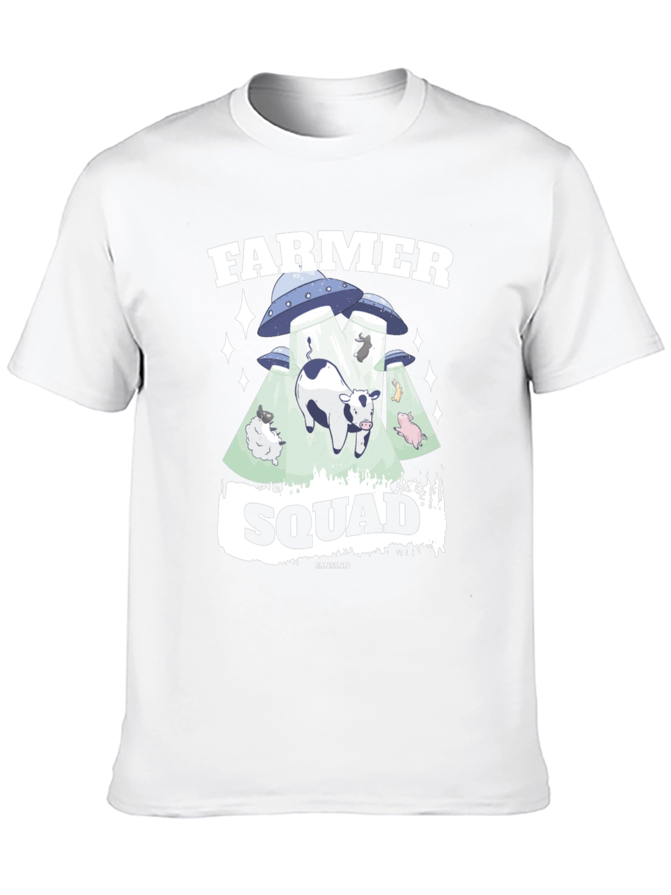 Farmer Squad Alien Abduction Graphic T-Shirt