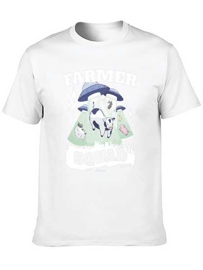 Farmer Squad Alien Abduction Graphic T-Shirt