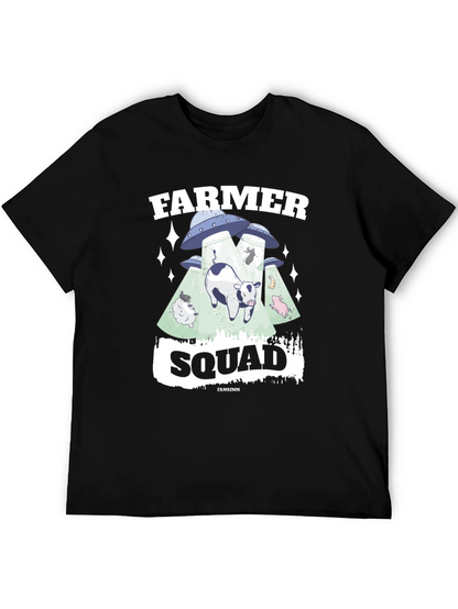 Farmer Squad Alien Abduction Graphic T-Shirt