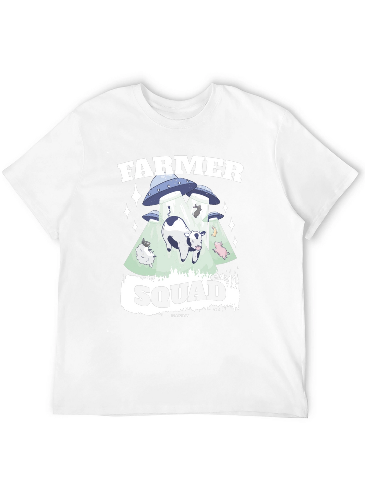 Farmer Squad Alien Abduction Graphic T-Shirt