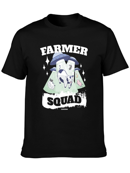 Farmer Squad Alien Abduction Graphic T-Shirt
