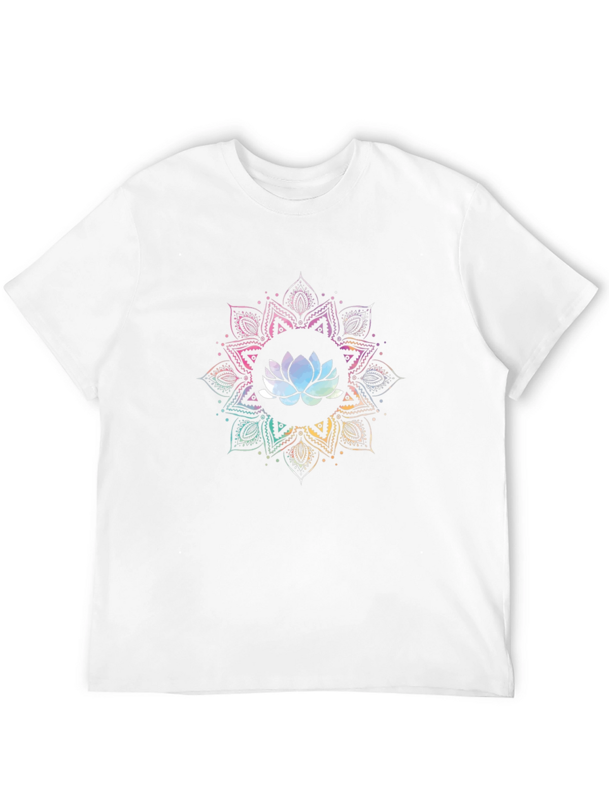 Lotus Mandala Graphic T-Shirt - Black