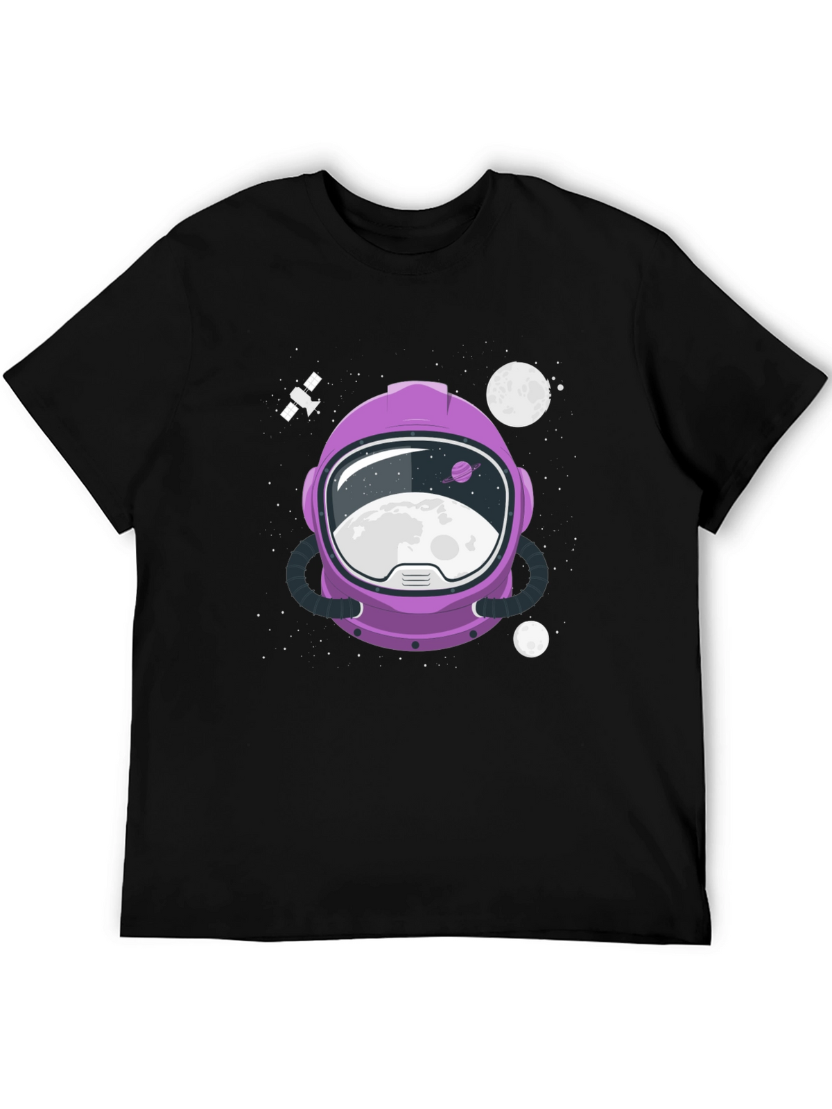 Astronaut Helmet Graphic Tee - Space Exploration Shirt