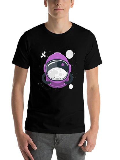 Astronaut Helmet Graphic Tee - Space Exploration Shirt
