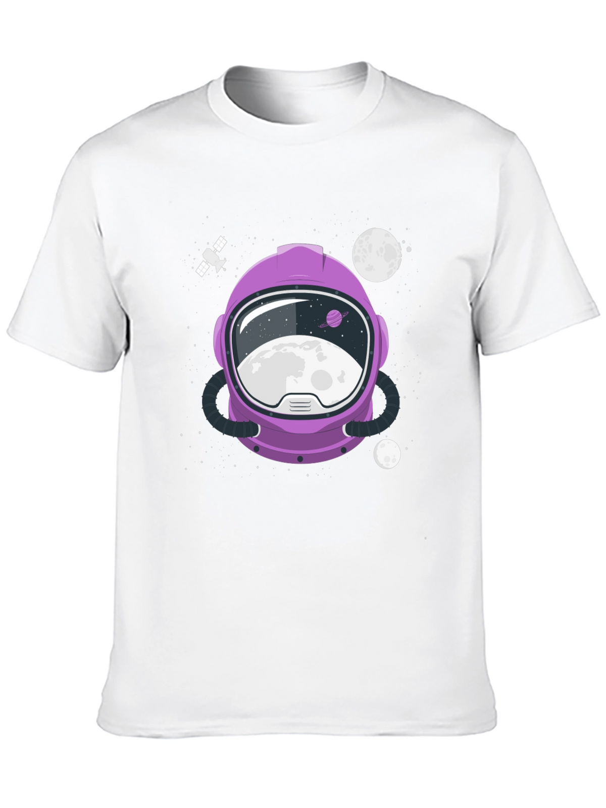 Astronaut Helmet Graphic Tee - Space Exploration Shirt