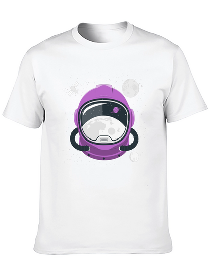 Astronaut Helmet Graphic Tee - Space Exploration Shirt