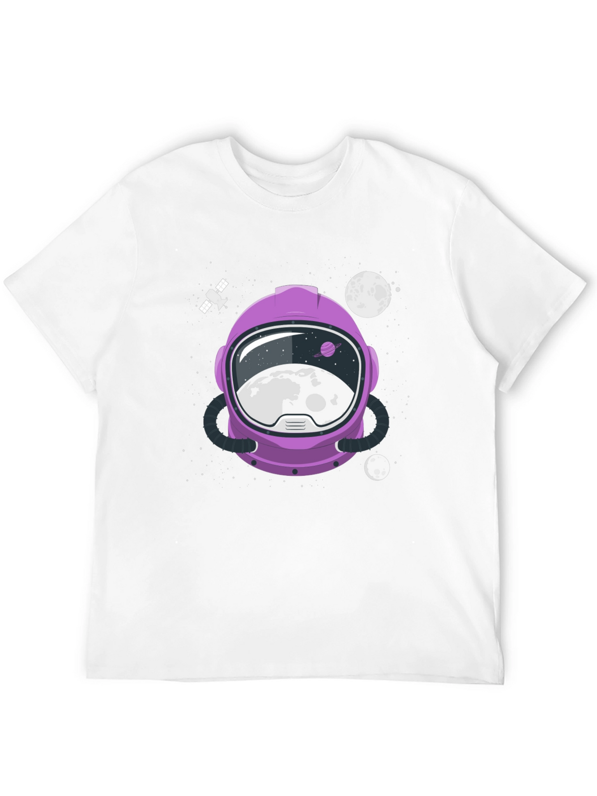 Astronaut Helmet Graphic Tee - Space Exploration Shirt