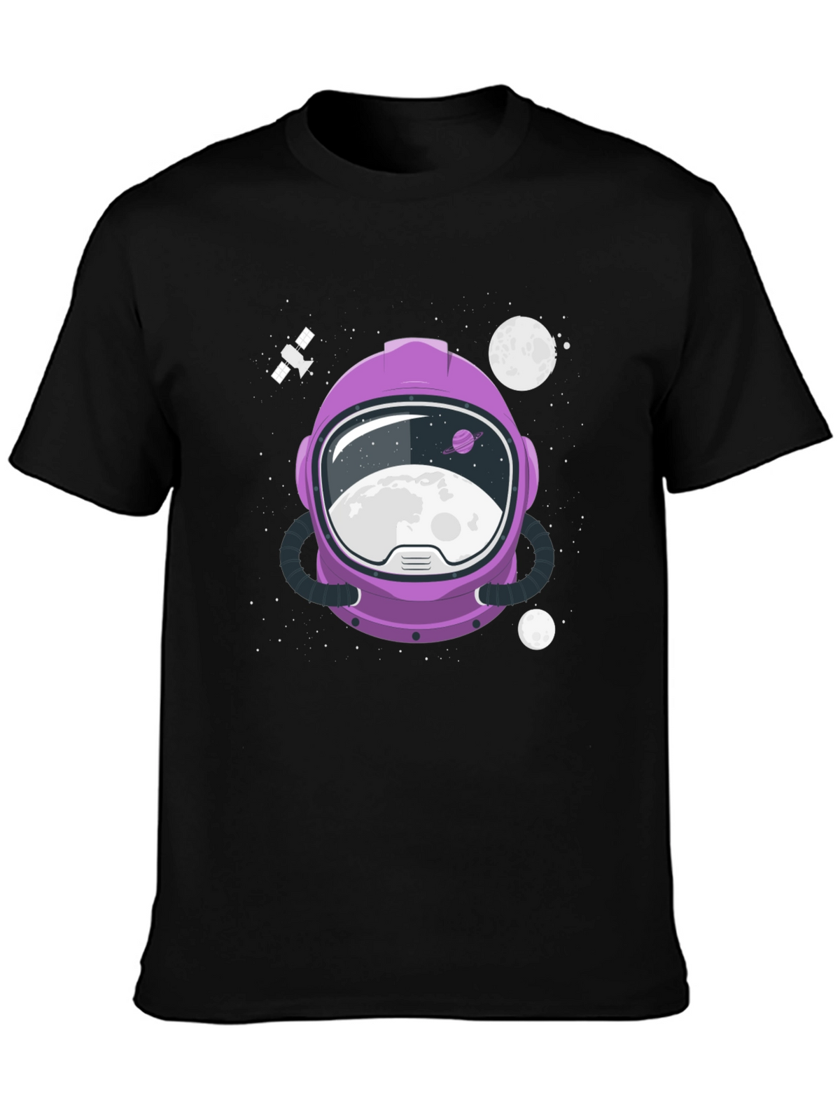Astronaut Helmet Graphic Tee - Space Exploration Shirt