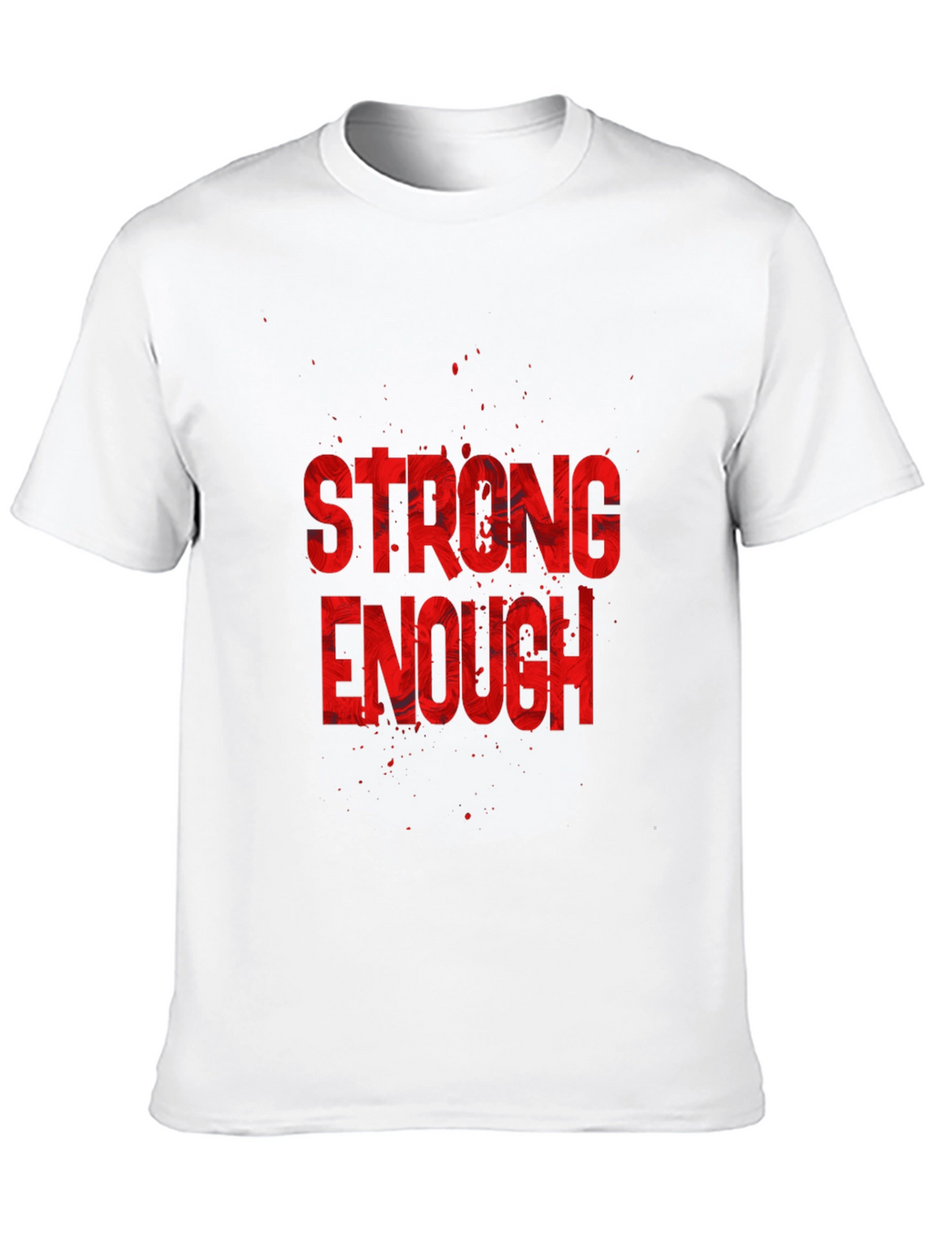 Strong Enough Graphic Tee - Black Cotton T-Shirt